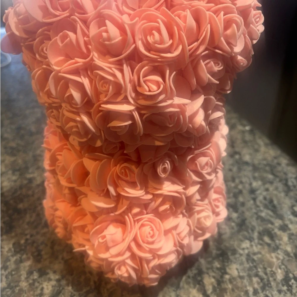 Light pink Rose Teddy Bear 🧸 Valentines gift 💝